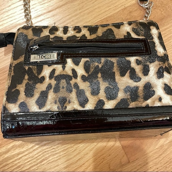Miche animal print leopard bag black purse convertible interchangeable cover - Picture 3 of 8
